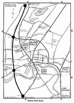 Glens Falls Area Map