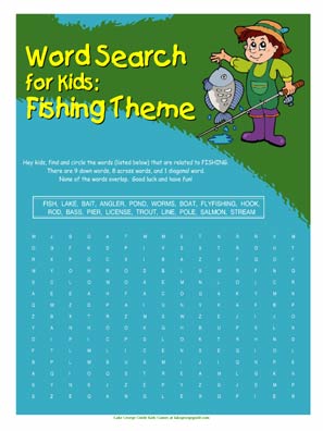 Word Search: Fishing Theme