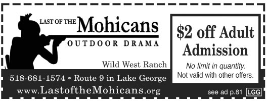 Last of the Mohicans Coupon coupon for Last of the Mohicans Outdoor Drama